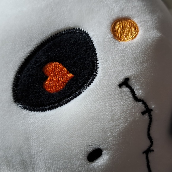 Miniso Life Horned Ghost Squishy White Orange Black Plush Toy VG 11" - Picture 5 of 6